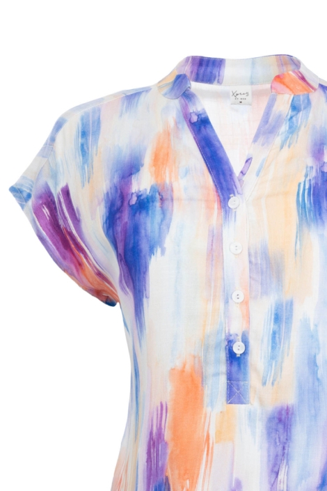 NED blauwe dames t-shirt | Close up