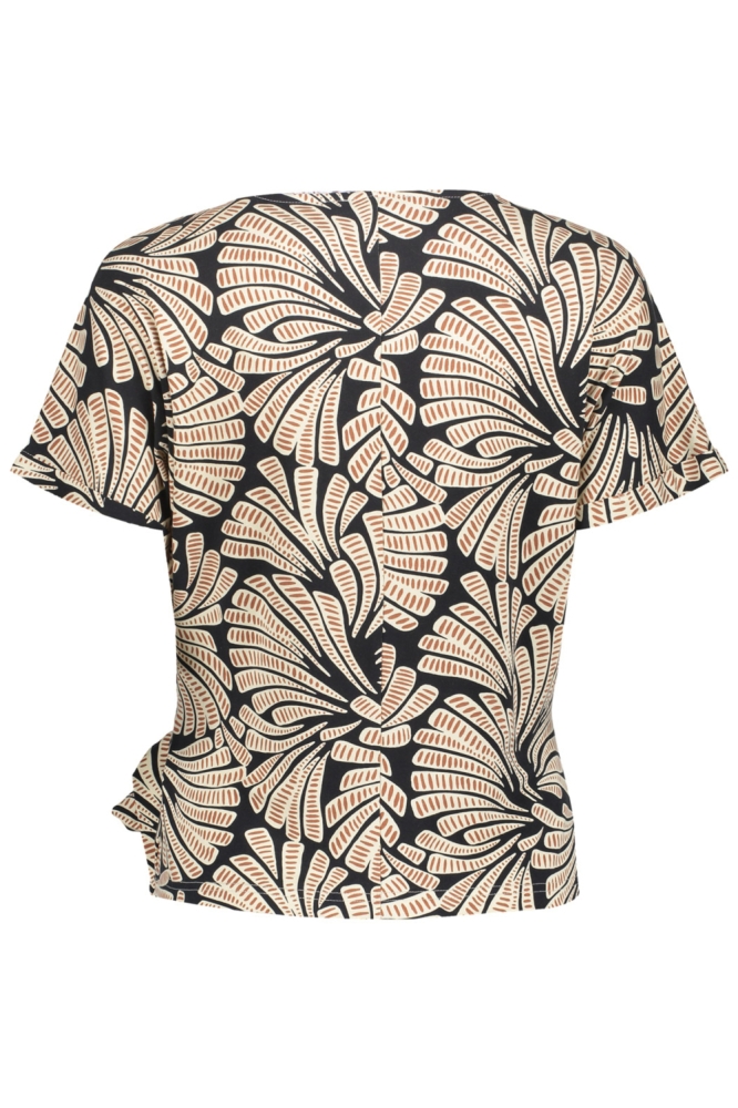 Geisha zwarte dames t-shirt | Achteraanzicht