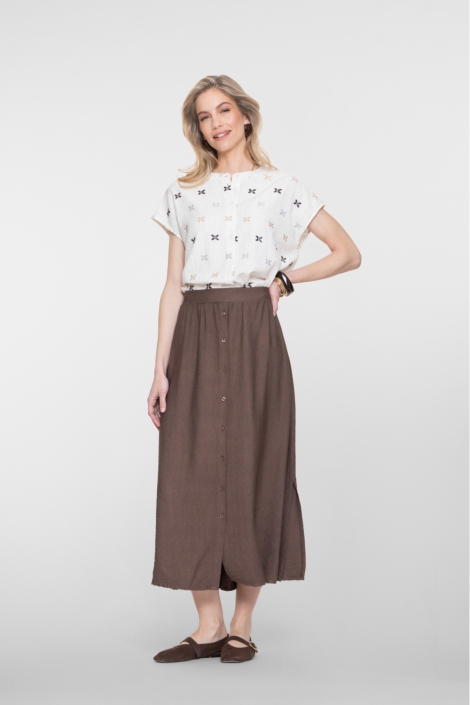 Geisha zand dames blouse | Model