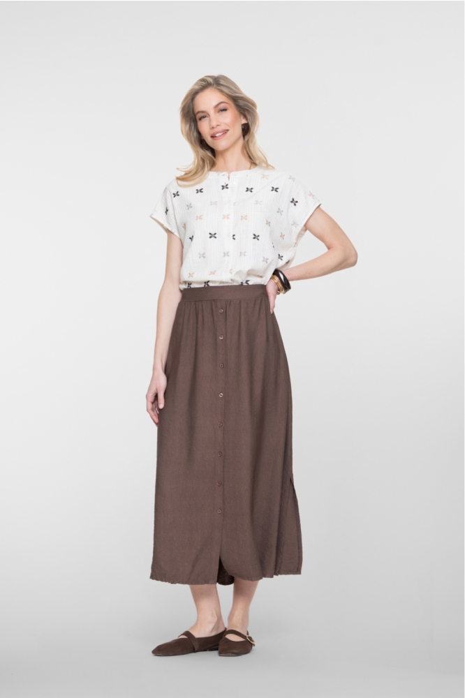 Geisha zand dames blouse | Model