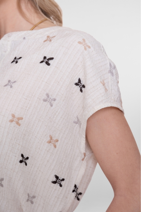 Geisha zand dames blouse | Close up