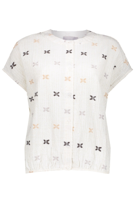Geisha zand dames blouse | Vooraanzicht