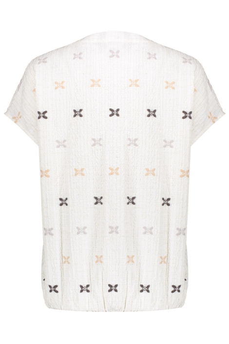 Geisha zand dames blouse | Achteraanzicht