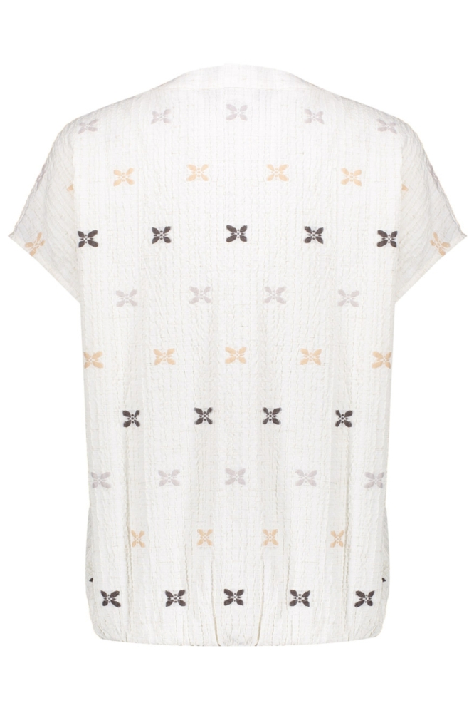 Geisha zand dames blouse | Achteraanzicht