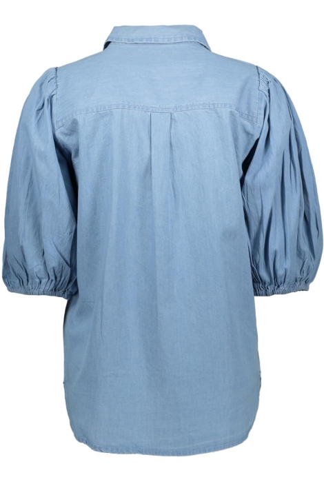 SisterS point blauwe dames blouse | Achteraanzicht
