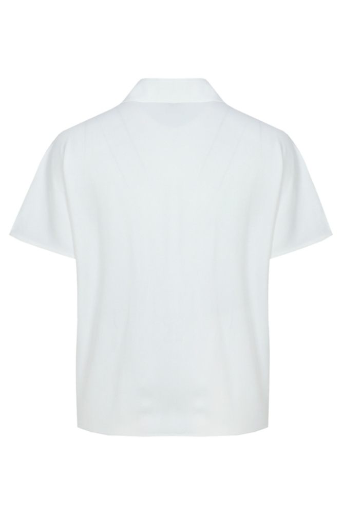 C&S The Label witte dames blouse | Achteraanzicht
