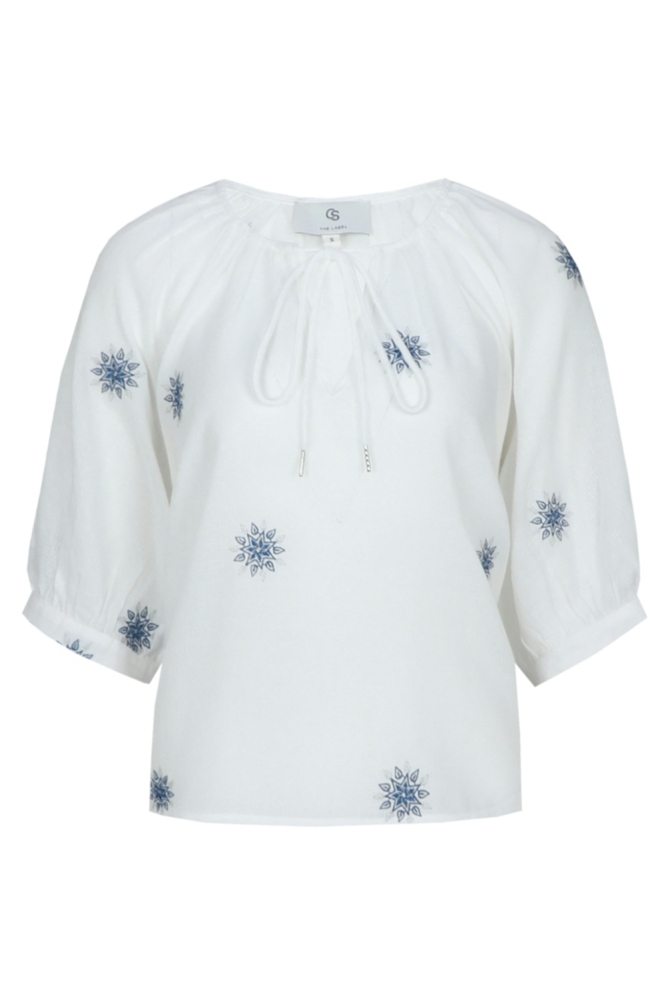 C&S The Label witte dames blouse | Vooraanzicht