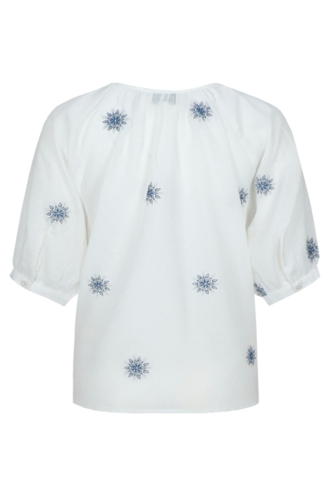C&S The Label witte dames blouse | Achteraanzicht