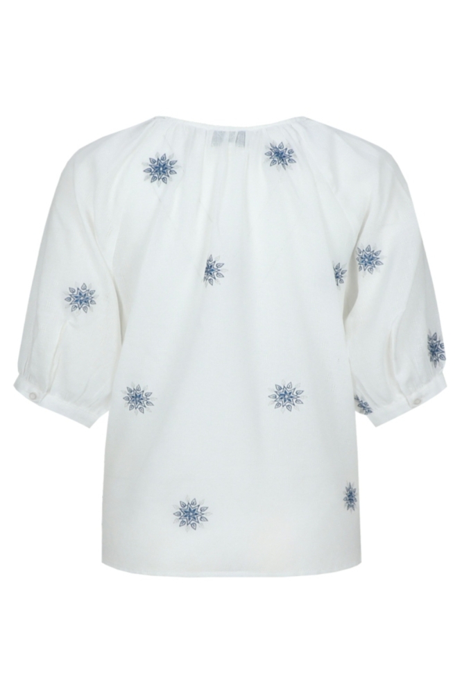 C&S The Label witte dames blouse | Achteraanzicht