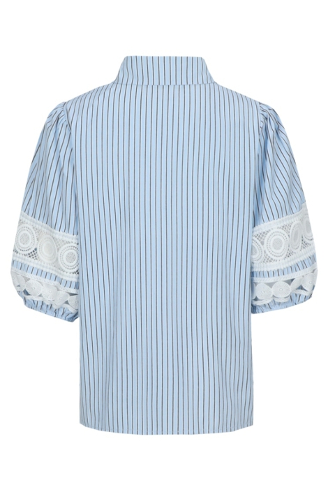 C&S The Label blauwe dames blouse | Achteraanzicht