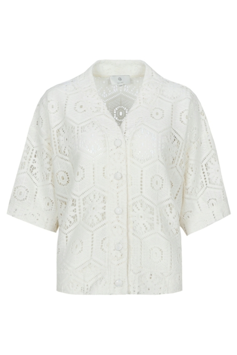 C&S The Label beige dames blouse | Vooraanzicht