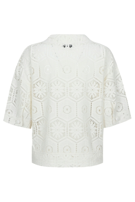 C&S The Label beige dames blouse | Achteraanzicht