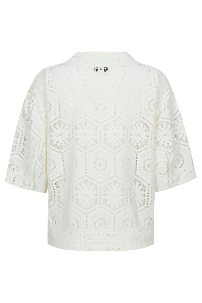 C&S The Label beige dames blouse | Achteraanzicht