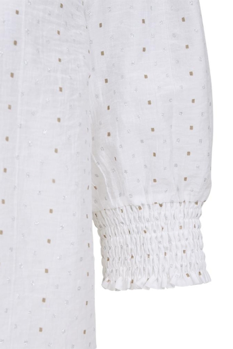 Freequent witte dames blouse | Close up