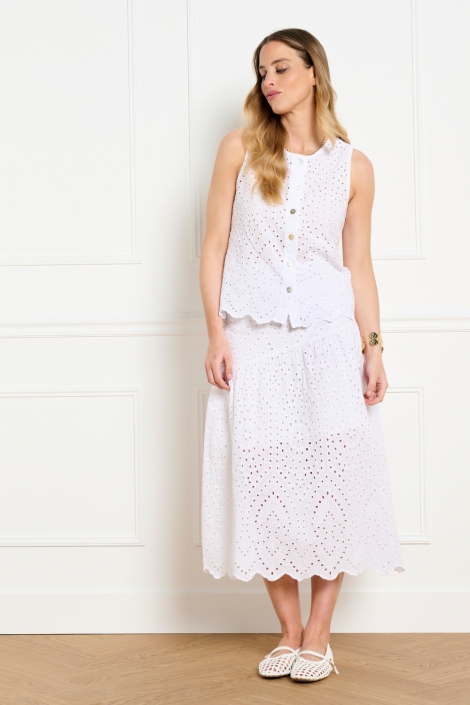 LolaLiza witte dames blouse | Model