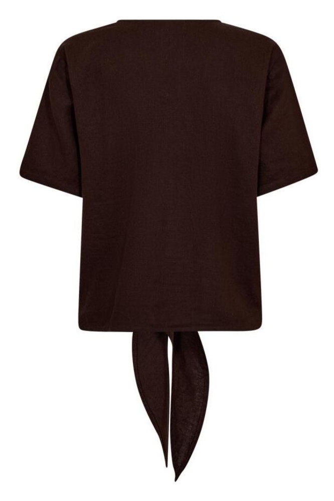 Freequent bruine dames blouse | Achteraanzicht