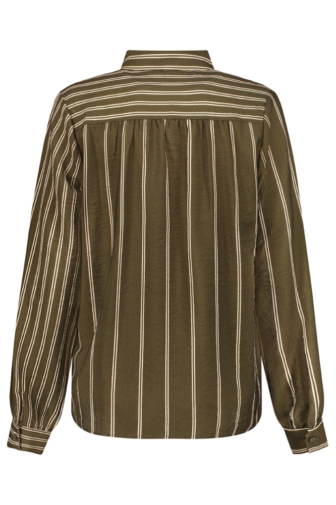 Geisha groene dames blouse | Achteraanzicht