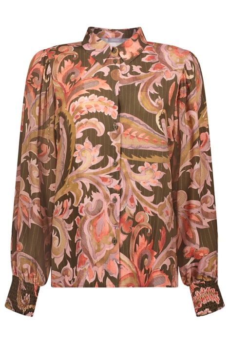 Geisha groene dames blouse | Vooraanzicht