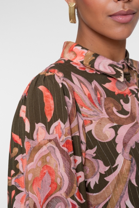 Geisha groene dames blouse | Kleurstaal
