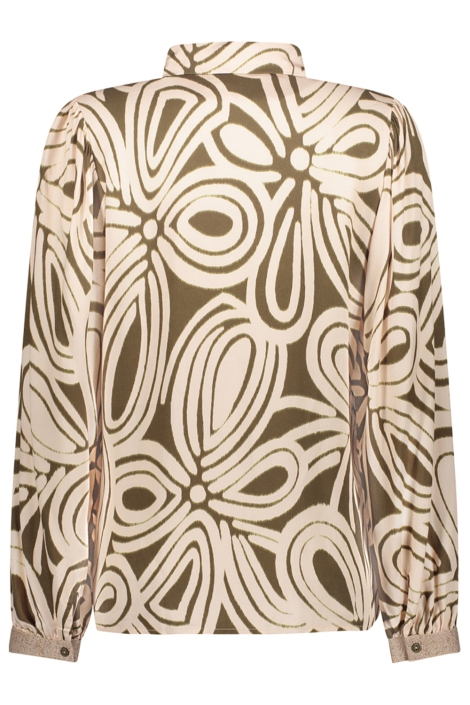 Geisha groene dames blouse | Achteraanzicht