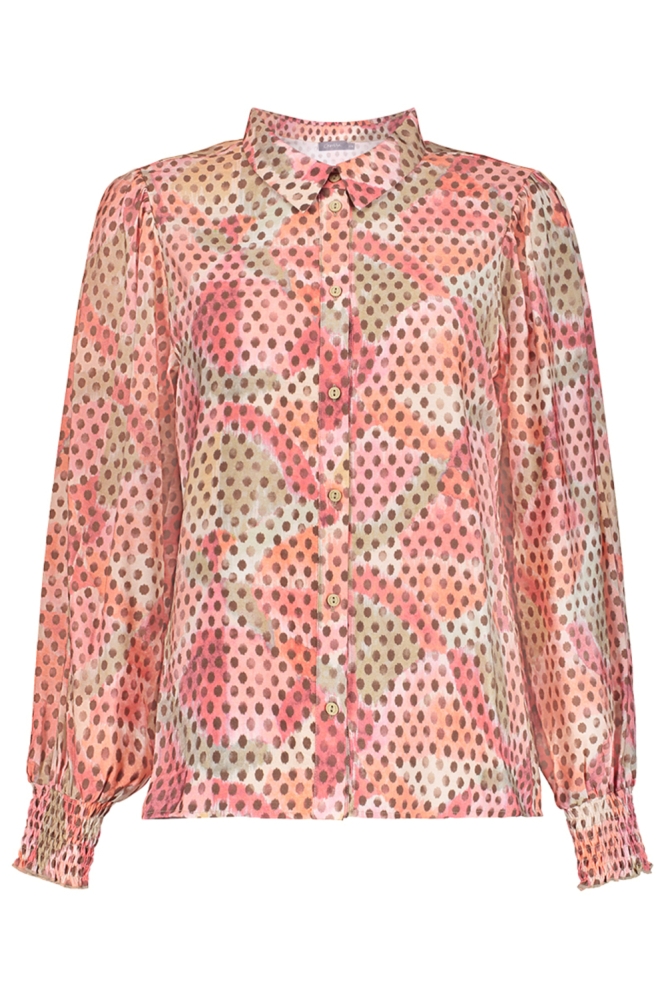 Geisha oranje dames blouse | Vooraanzicht