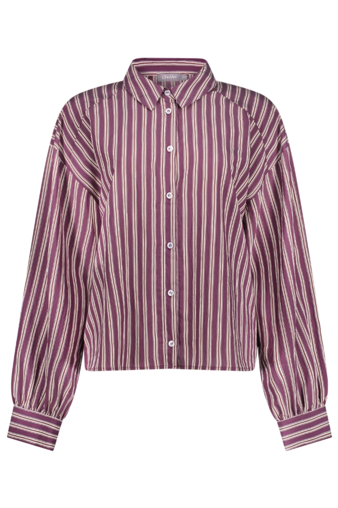 Geisha paarse dames blouse | Vooraanzicht