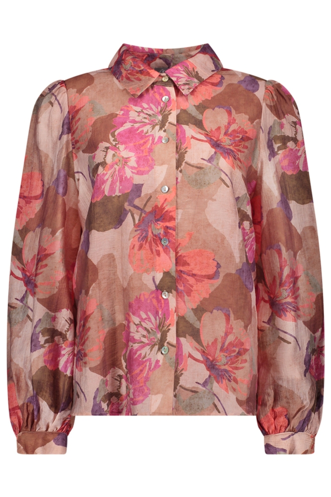 Geisha roze dames blouse | Vooraanzicht
