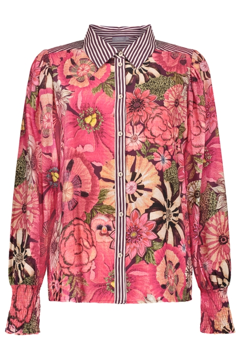 Geisha paarse dames blouse | Vooraanzicht