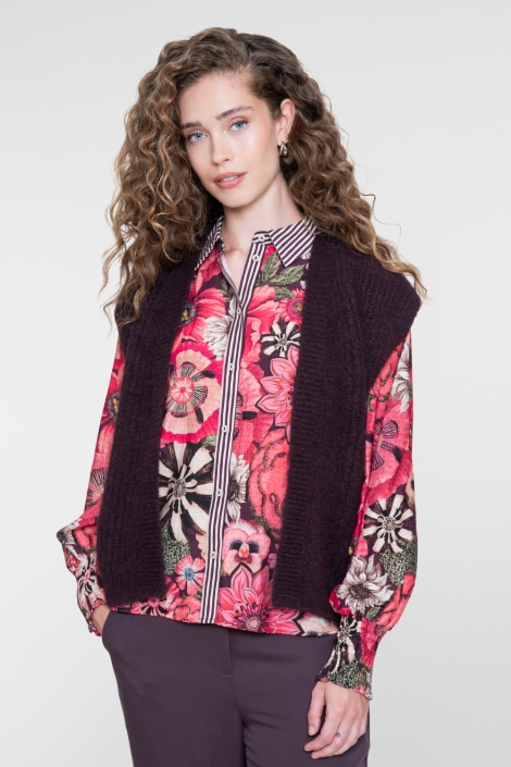 Geisha paarse dames blouse | Model