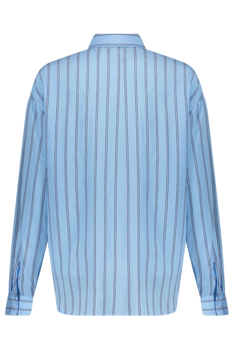 Geisha blauwe dames blouse | Achteraanzicht