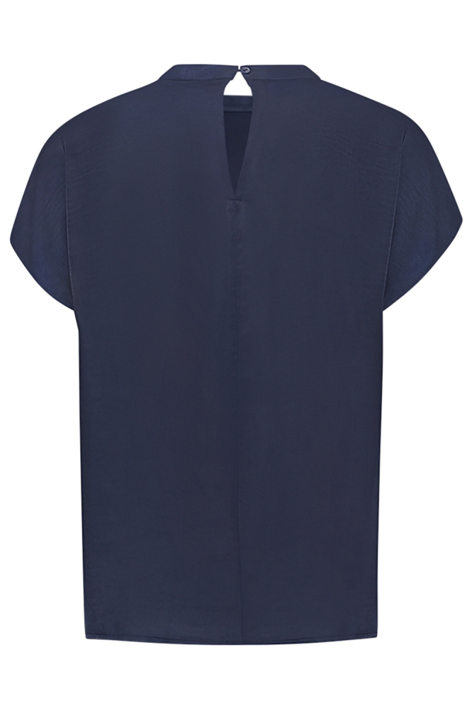 Geisha blauwe dames t-shirt | Achteraanzicht