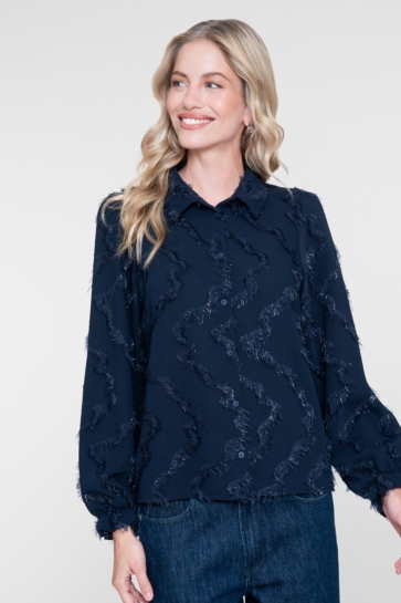 Geisha Blouse BLOUSE MET STRUCTUUR 63909 20 000685 dark blue