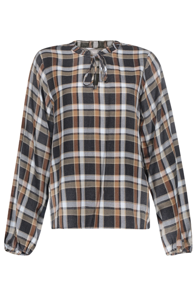 Geisha grijze dames blouse | Vooraanzicht