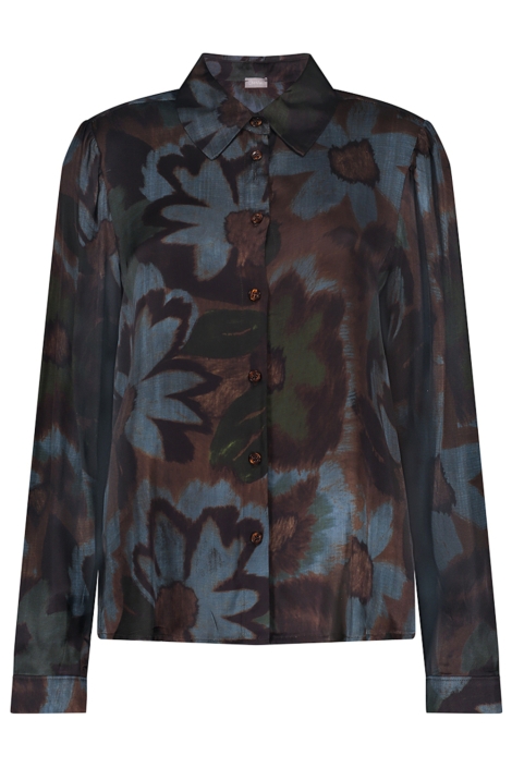 Geisha blauwe dames blouse | Vooraanzicht
