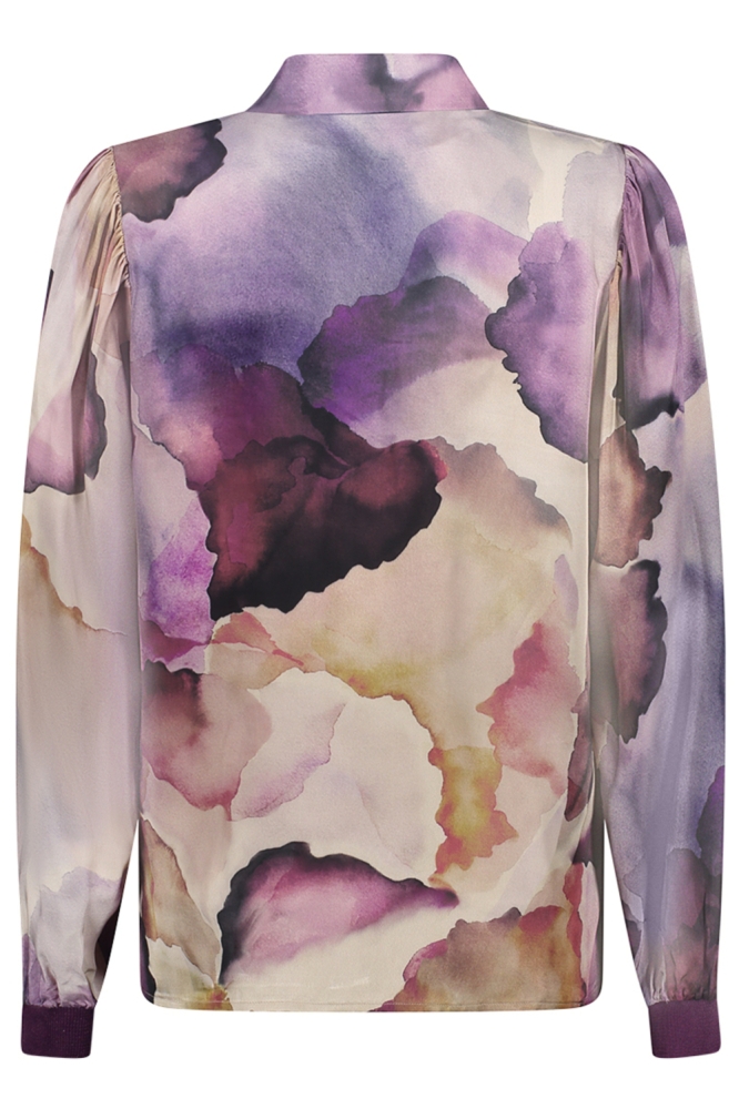 Geisha ecru dames blouse | Achteraanzicht