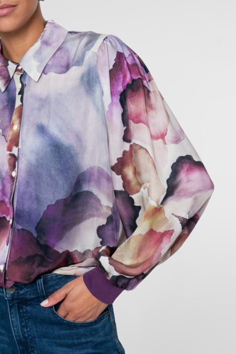 Geisha ecru dames blouse | Kleurstaal