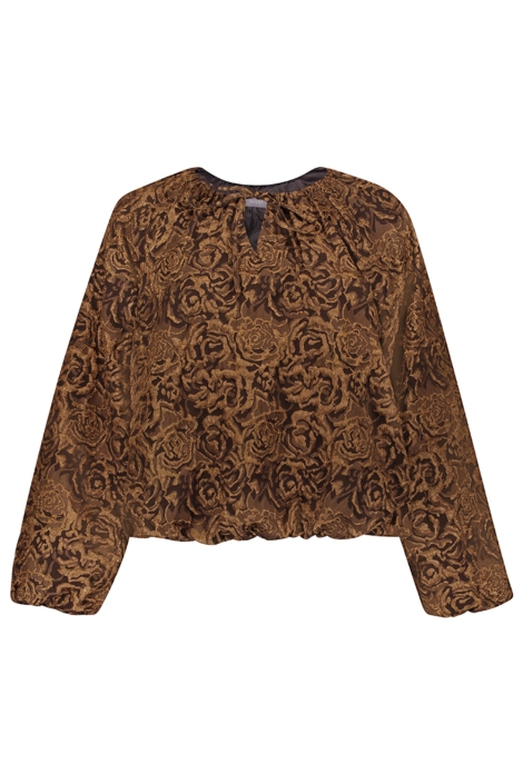 Geisha camel dames blouse | Vooraanzicht