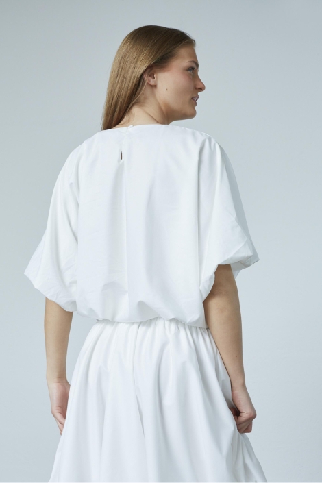 SisterS point witte dames t-shirt | Model achteraanzicht