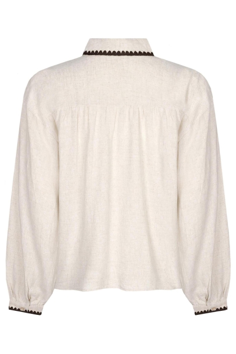 Ydence beige dames blouse | Achteraanzicht