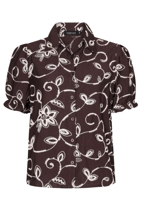 Ydence bruine dames blouse | Vooraanzicht