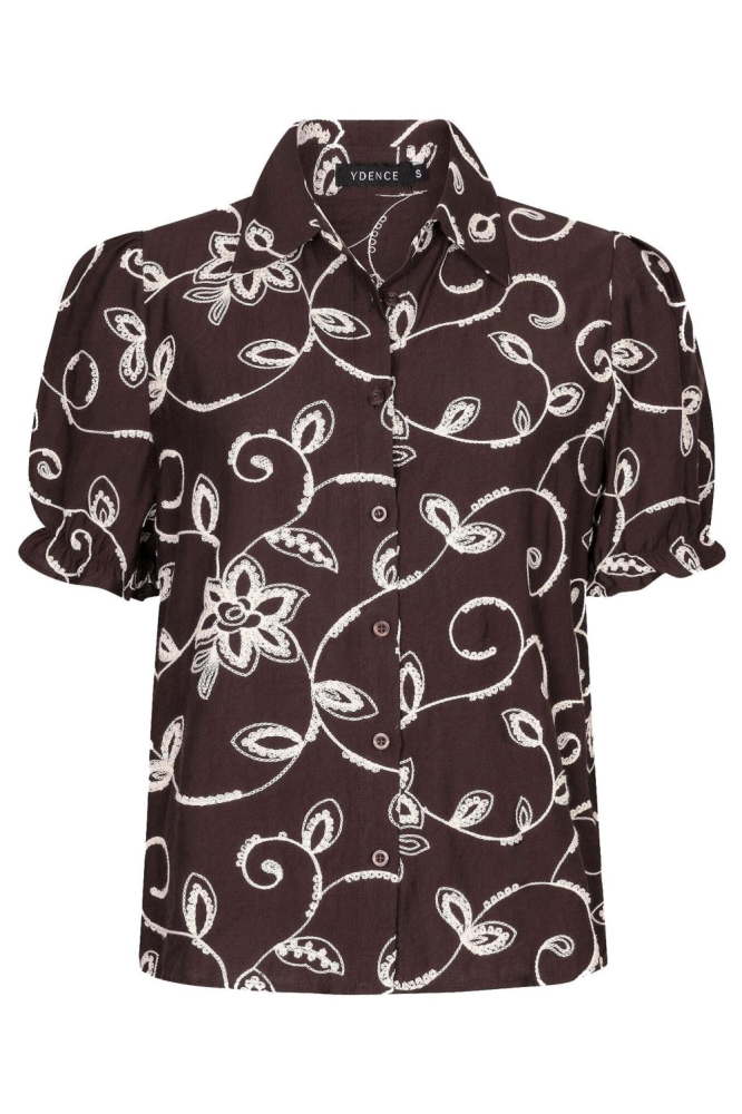 Ydence bruine dames blouse | Vooraanzicht