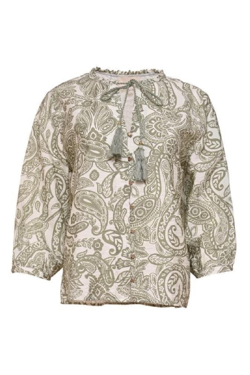 Maicazz Blouse TAISLEY BLOUSE SU26 20 002 OLIVE PAISLEY