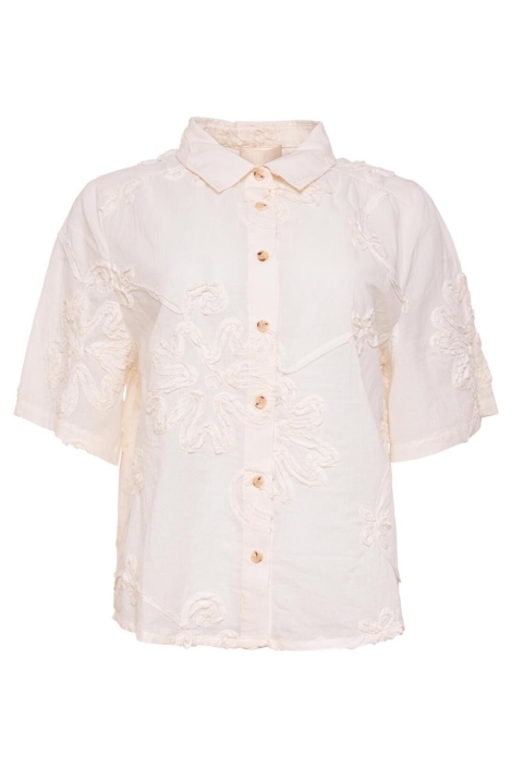 Maicazz ecru dames blouse | Vooraanzicht