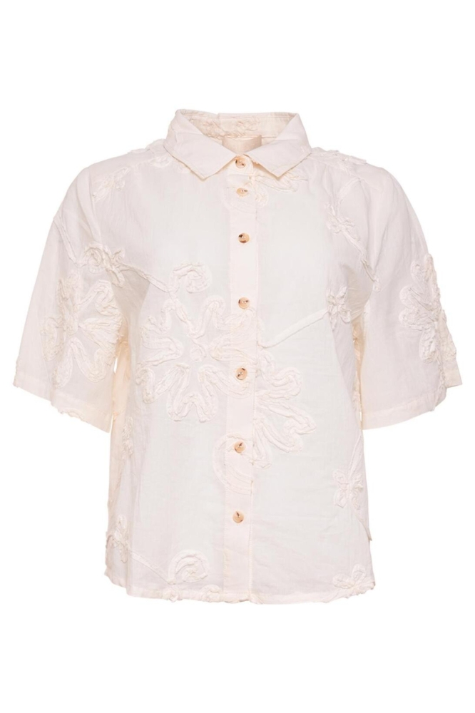 Maicazz ecru dames blouse | Vooraanzicht