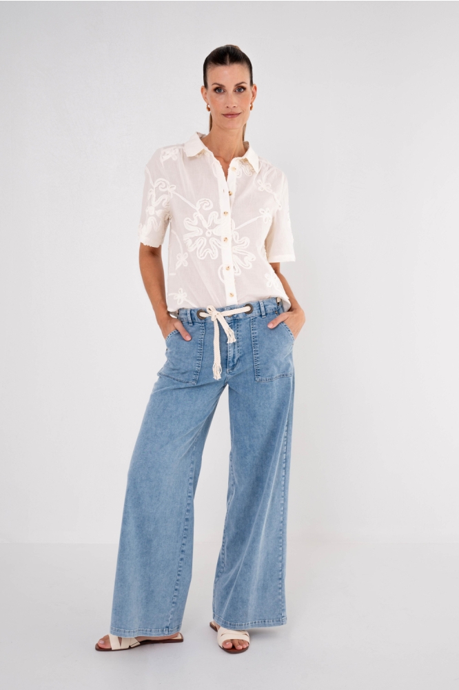 Maicazz ecru dames blouse | Model