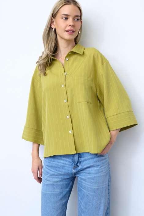 SisterS point groene dames blouse | Model vooraanzicht