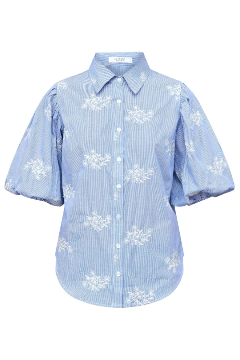 SisterS point blauwe dames blouse | Vooraanzicht