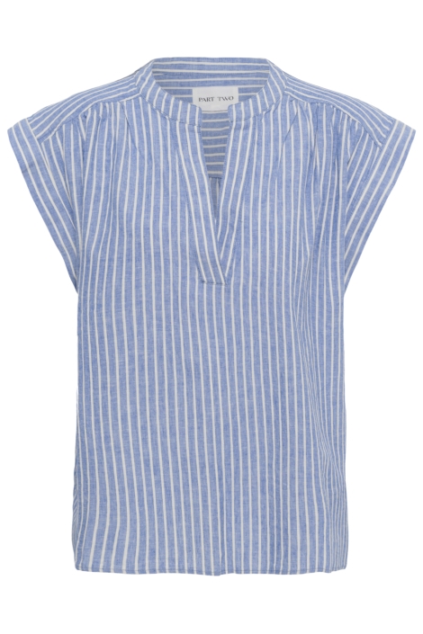 Part Two blauwe dames blouse | Vooraanzicht