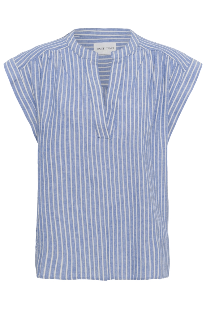 Part Two blauwe dames blouse | Vooraanzicht