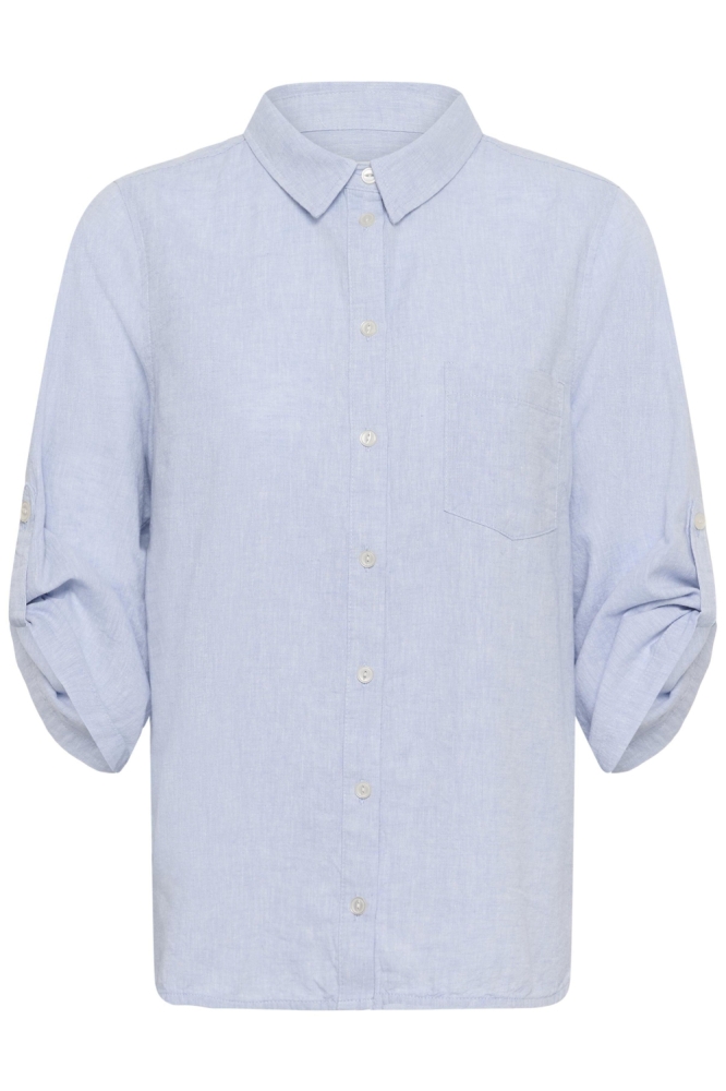 Part Two blauwe dames blouse | Vooraanzicht